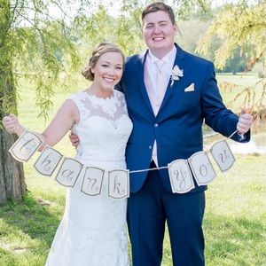 “Thank You” banner for wedding day